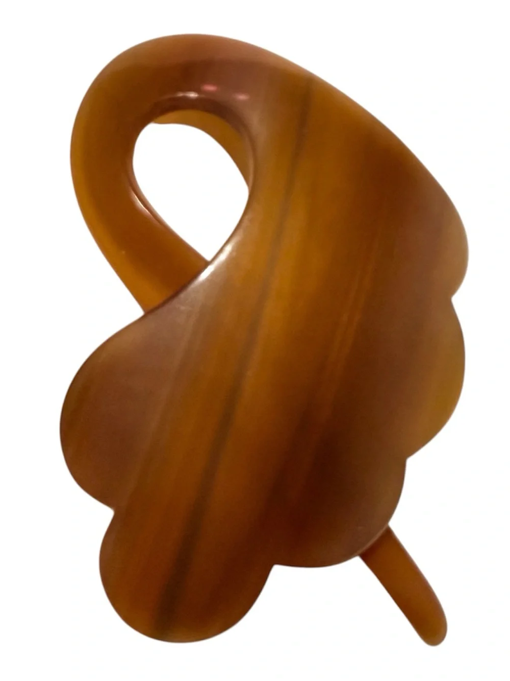 Vintage Charles Wahba Tortoiseshell Hair Pick, 2.5” Long